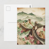 Die große Mauer der China Vintag Postkarte (Vorne/Hinten)