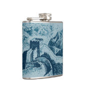 Die große Mauer in Blau Flachmann (Rechts)