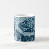 Die große Mauer in Blau Kaffeetasse (Mittel)