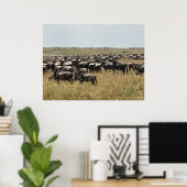 Die Große Migration – Afrikanisches Wildebeest-Fot Poster (Heimbüro)