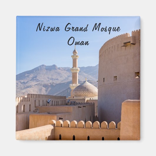 Die Große Moschee und Minarett in Nizwa - Oman Magnet (Vorne)