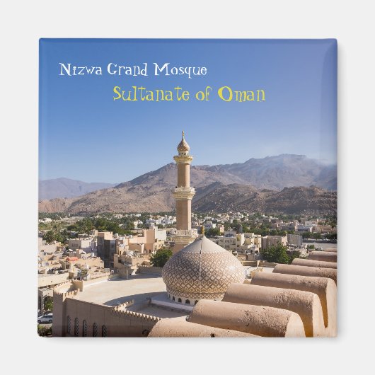 Die Große Moschee und Minarett in Nizwa - Oman Magnet (Vorne)