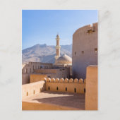 Die Große Moschee und Minarett in Nizwa - Oman Postkarte (Vorderseite)