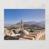Die Große Moschee und Minarett in Nizwa - Oman Postkarte (Vorderseite)