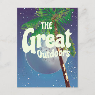 Die große Natur Palme und Mond Postkarte