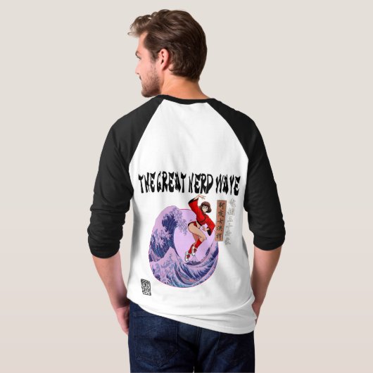 Die große Nerd-Welle T-Shirt (Schwarz voll)