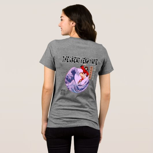 Die große Nerd-Welle Tri-Blend Shirt (Rückseite voll)