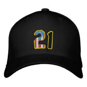 Die große Nummer 21 Bestickte Baseballkappe