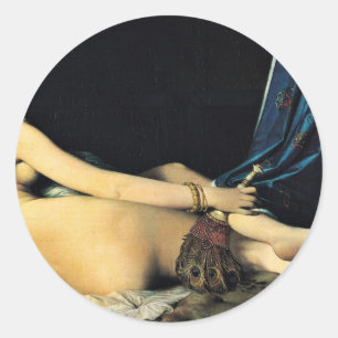 Die große Odaliske, Français La Grande Odalisque Runder Aufkleber