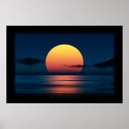 Die große orange Sonne Poster