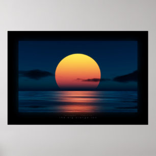 Die große orange Sonne Poster