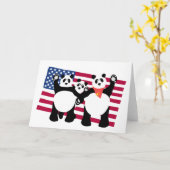 Die große Pandas-Karte Karte (Gelbe Blume)