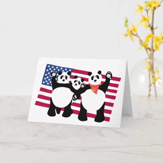 Die große Pandas-Karte Karte (Gelbe Blume)