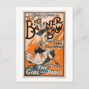 Die große Plakatshow "Das Mädchen aus Paris" Postkarte