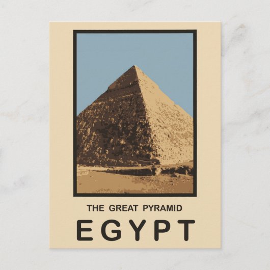 Die große Pyramide Ägyptens Postkarte (Vorderseite)