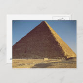Die Große Pyramide des alten Königreichs Khufu Postkarte (Vorne/Hinten)