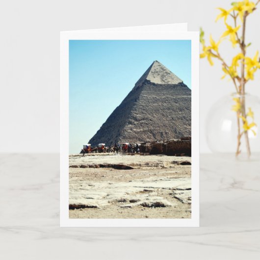 Die große Pyramide von Gizeh, Kairo, Ägypten Karte (Gelbe Blume)