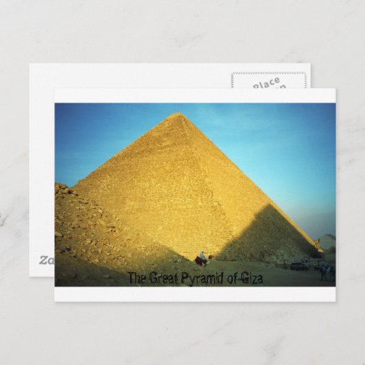 Die große Pyramide von Gizeh Postkarte (Vorne/Hinten)