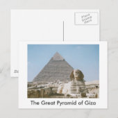 Die große Pyramide von Gizeh Postkarte (Vorne/Hinten)