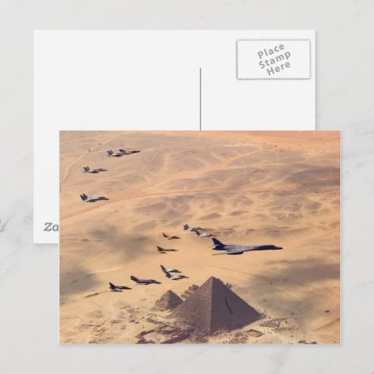 Die große Pyramide von Gizeh Postkarte (Vorne/Hinten)