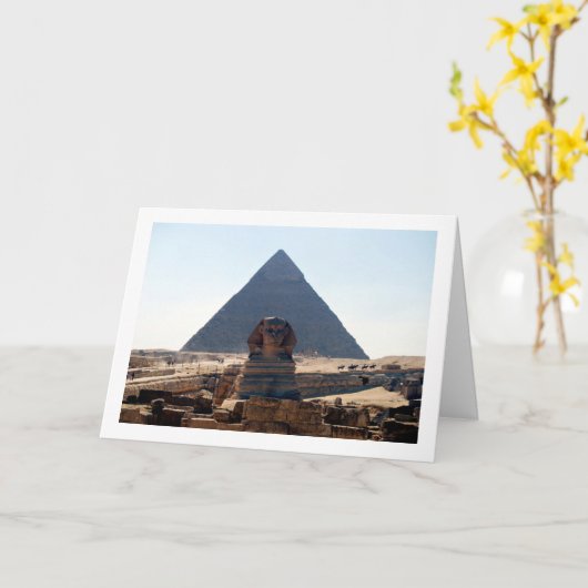 Die große Pyramide von Gizeh und Sphinx, Kairo Karte (Gelbe Blume)