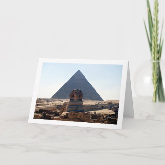 Die große Pyramide von Gizeh und Sphinx, Kairo Karte (Vorderseite)