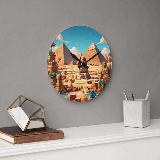 Die große Pyramiden und die sphinxzeitlose Wall-Uh Wanduhr (Büro)