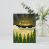 Die große rauchige Bergwelt Postkarte (Stehend Vorderseite)