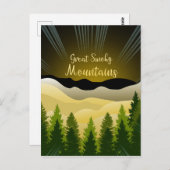 Die große rauchige Bergwelt Postkarte (Vorne/Hinten)