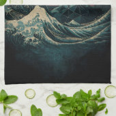 Die große Retrowelle Classic Geschirrtuch (Gefaltet)