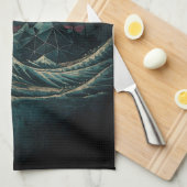 Die große Retrowelle Classic Geschirrtuch (Viertel Falte)