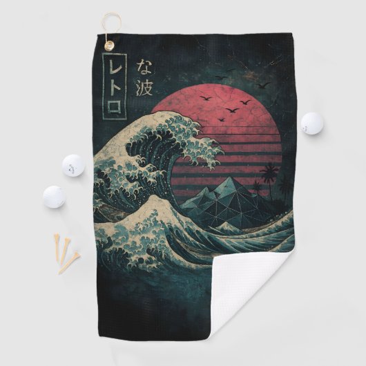 Die große Retrowelle Classic Golfhandtuch (Insitu)