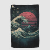 Die große Retrowelle Classic Golfhandtuch (Vorderseite)