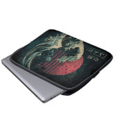Die große Retrowelle Classic Laptopschutzhülle (Vorne Knopf)