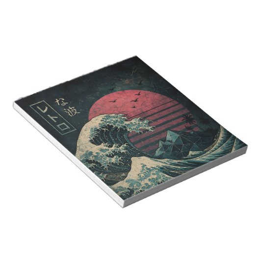 Die große Retrowelle Classic Notizblock (angewinkelt)