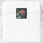 Die große Retrowelle Classic Quadratischer Aufkleber (Tasche)