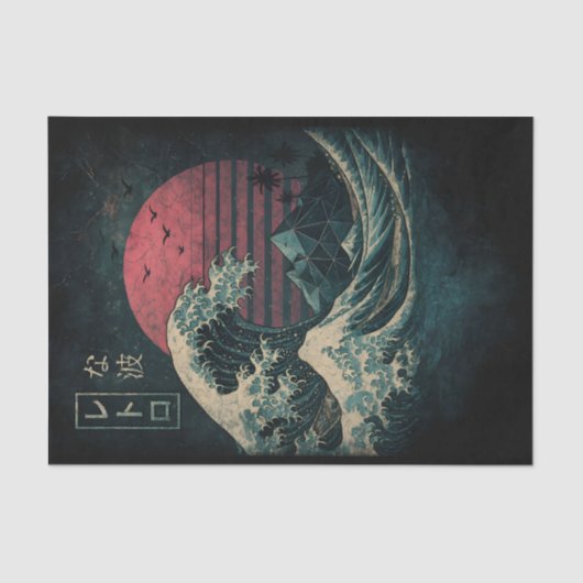 Die große Retrowelle Classic Seidenpapier (Vorderseite)