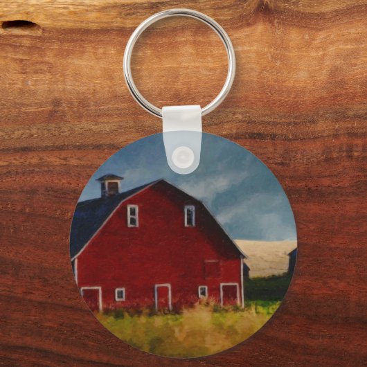 Die große rote Scheune Schlüsselanhänger (Vorderseite)