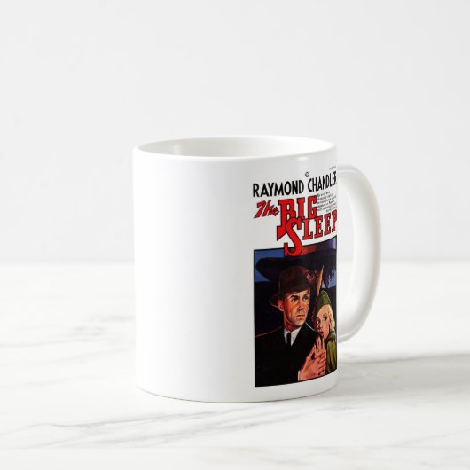 Die große schlafende Raymond Chandler Buchabdeckun Kaffeetasse (VorderseiteRechts)