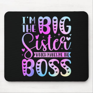Die große Schwester, die den Chef zum lustigen Ges Mousepad