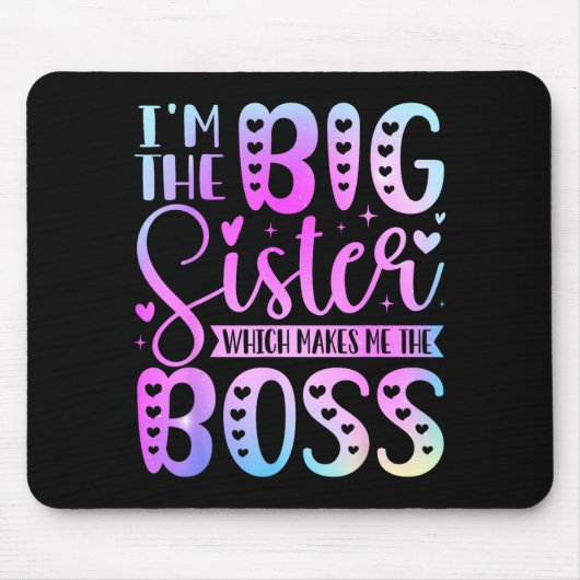 Die große Schwester, die den Chef zum lustigen Ges Mousepad (Vorne)