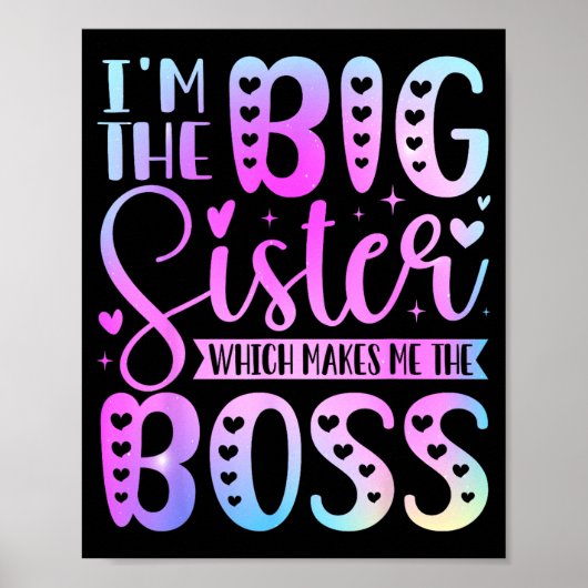 Die große Schwester, die den Chef zum lustigen Ges Poster (Vorne)