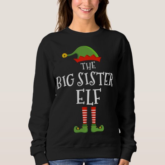 Die große Schwester elf lustige Weihnachten passen Sweatshirt (Vorderseite)