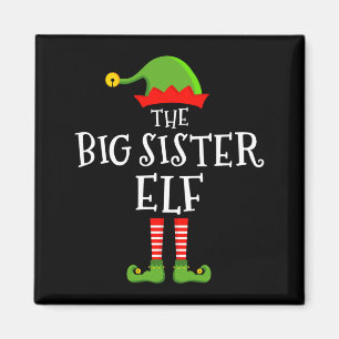 Die große Schwester-Elfe lustige Weihnachten passe Magnet