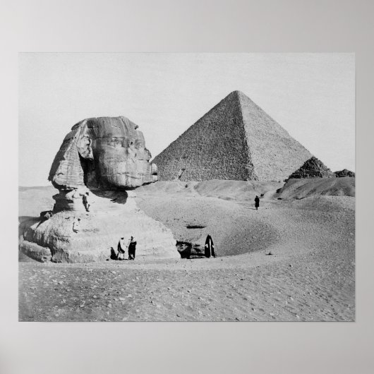Die Große Sphinx, 1877. Vintage-Foto Poster (Vorne)
