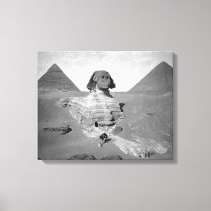 Die Große Sphinx & Pyramiden, 1878 Leinwanddruck