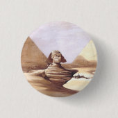 Die große Sphinx, Pyramiden von Gizeh Button (Vorderseite)