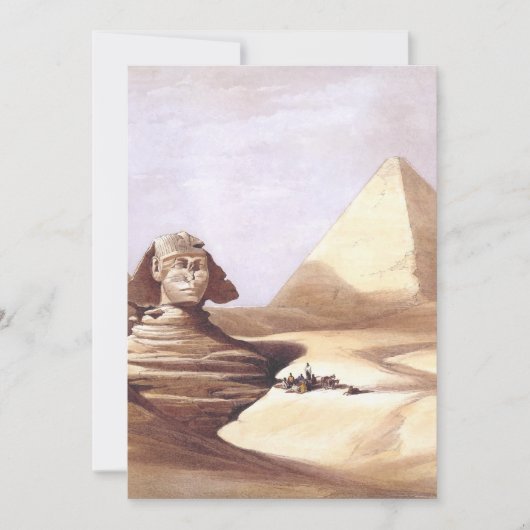 Die große Sphinx, Pyramiden von Gizeh Einladung (Vorderseite)
