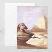 Die große Sphinx, Pyramiden von Gizeh Einladung (Vorne/Hinten)