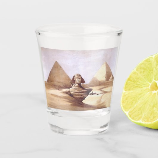 Die große Sphinx, Pyramiden von Gizeh Schnapsglas (Vorderseite)